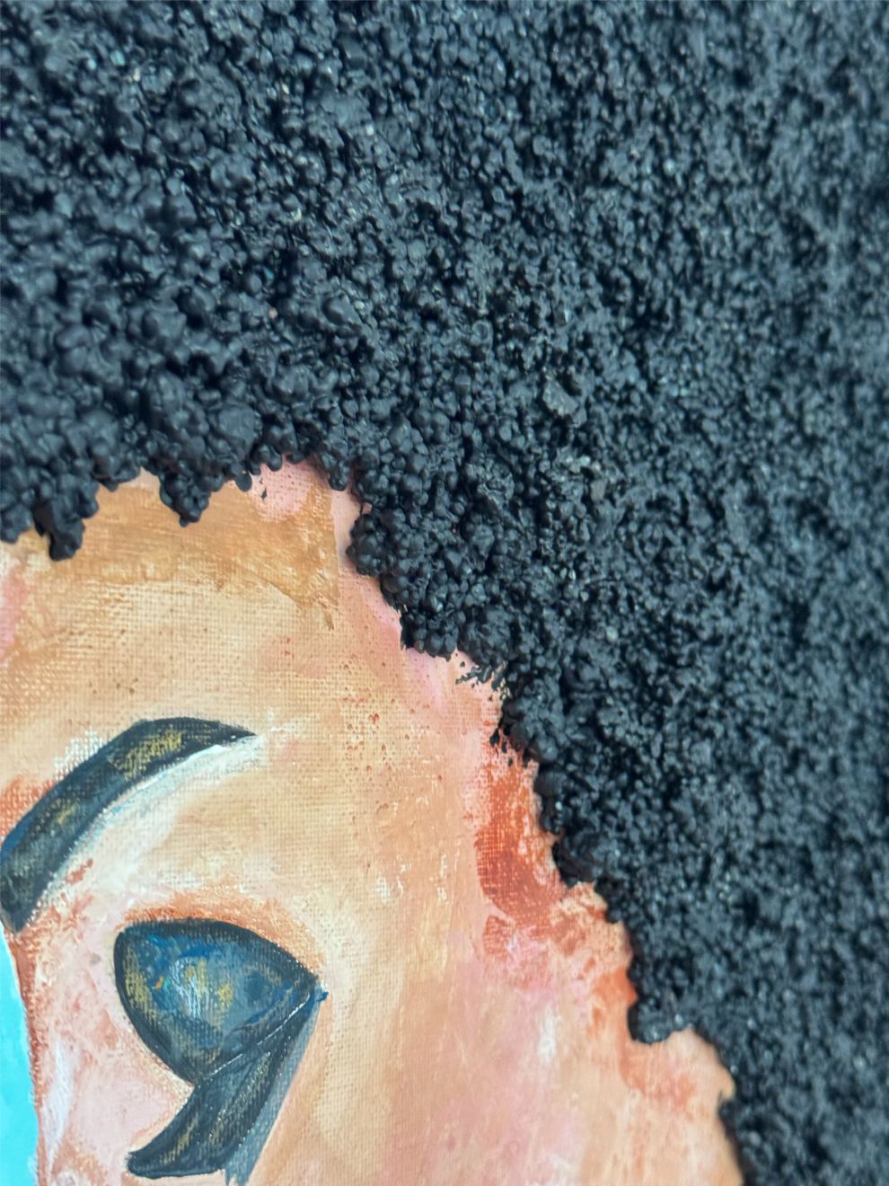 Schilderij van Mijanou Groenewoud "Big hair"