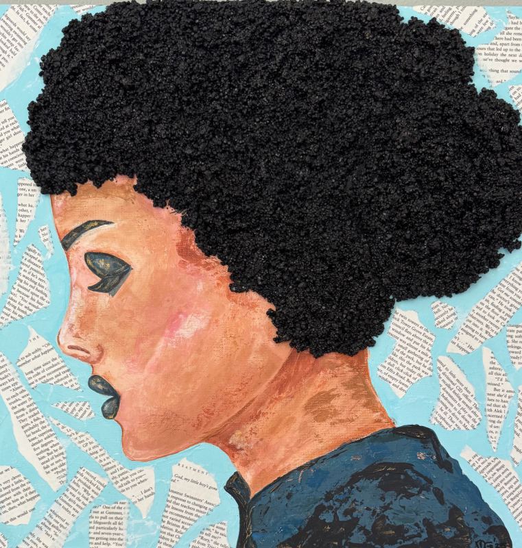 Schilderij van Mijanou Groenewoud "Big hair"