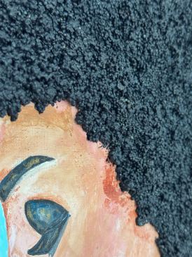 Schilderij van Mijanou Groenewoud "Big hair"